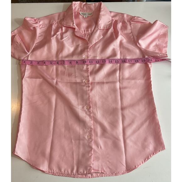 Vintage 70’s Stuart Lang Pink Blouse SS Top Size 6 Polyester - Picture 3 of 6